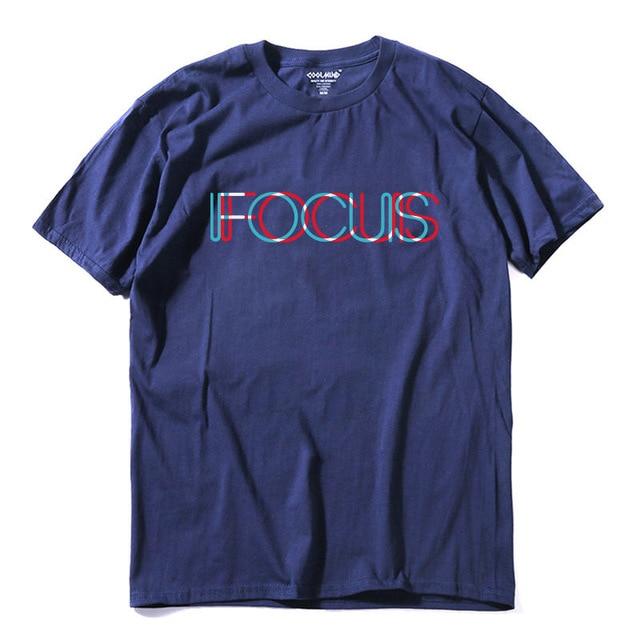 100% Cotton Short Sleeve Focus Printed Tshirt