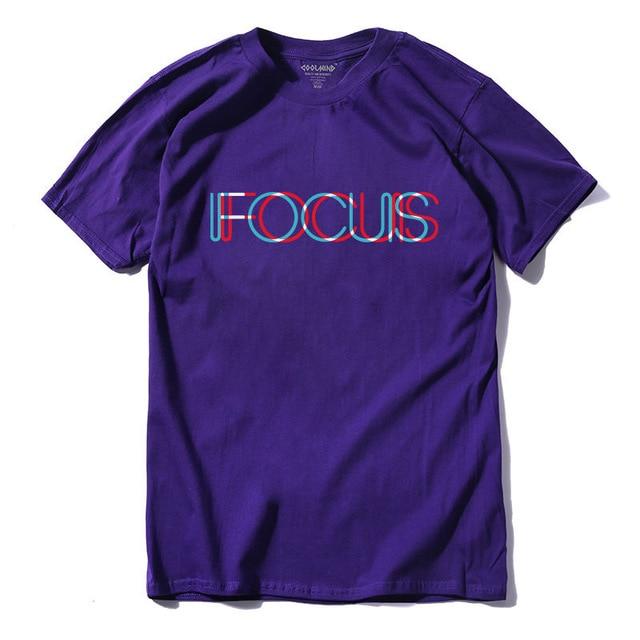 100% Cotton Short Sleeve Focus Printed Tshirt